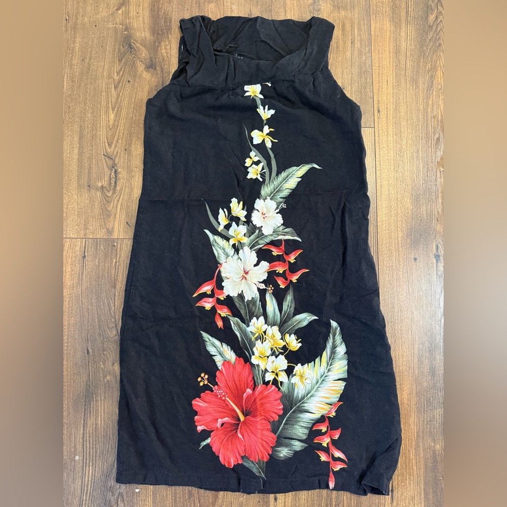 Lava Hut Women’s Made In Hawaii Floral Print Midi Dress Size Medium Sleeveless